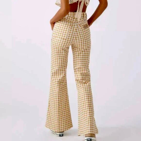 Wrangler Wanderer 622 Gingham Check Flare Pant - Picture 3 of 6